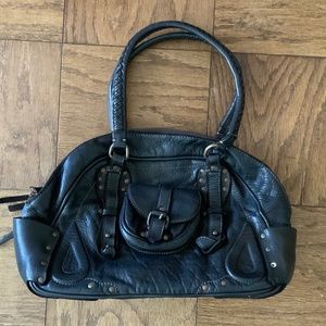 All Saints Rana Leather Shoulder Hobo Bag Double Strap AllSaints Stud Tote